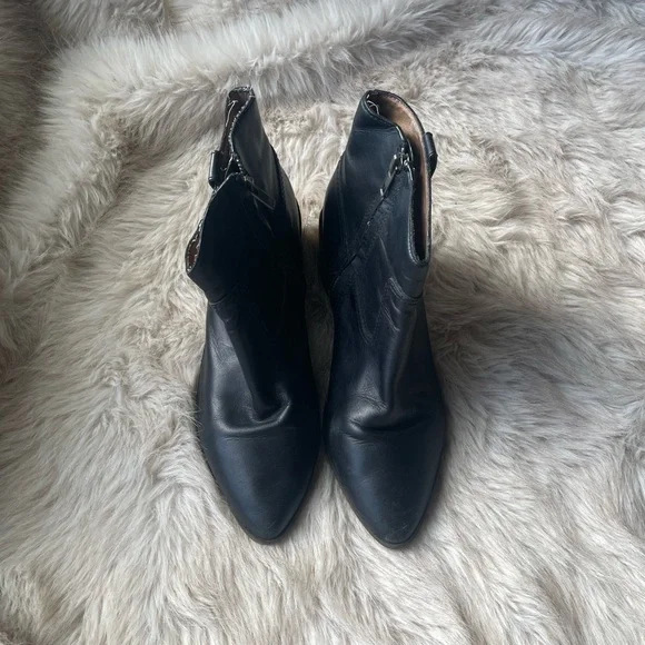 Madewell Black Leather Western Boots - Picture 2 of 5